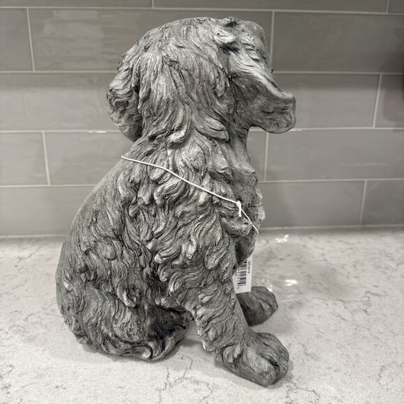 SPANIEL Dog Statue Garden Decor Indoor Outdoor Landscape Figurine 13.5 x 12 x 9” - Picture 3 of 8